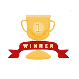 金色奖杯年会比赛排名装饰元素