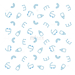 小清新电商婴儿漂浮元素