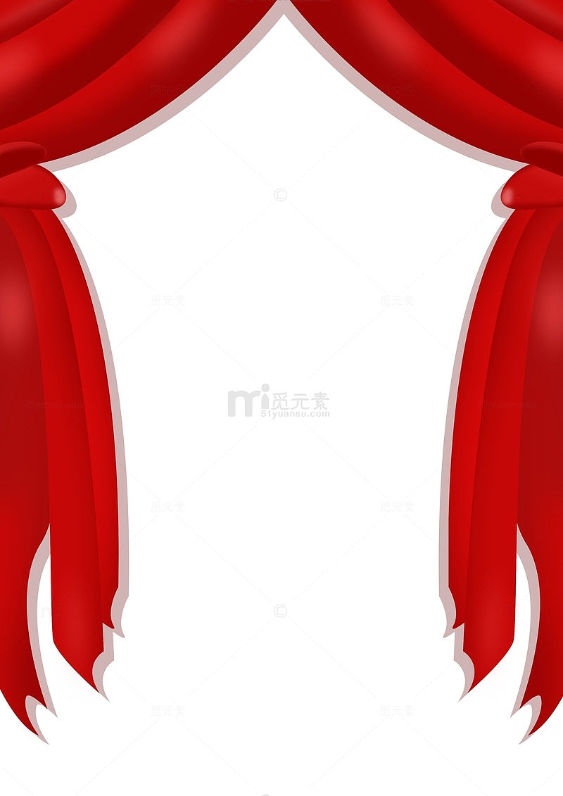 新年,喜庆,红色,帘子,幕布,元素