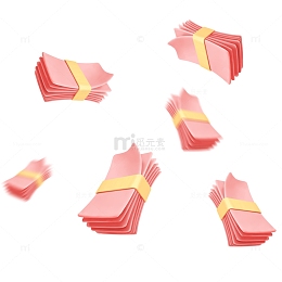 红色纸币金钱手绘图