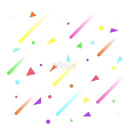 小清新电商几何渐变漂浮元素