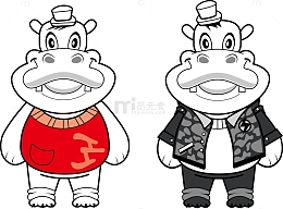 河马先生来了插画