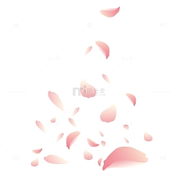 粉色花瓣手绘元素