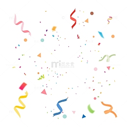 彩色飘浮装饰彩带