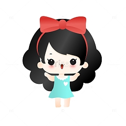 可爱小女孩蝴蝶结小清新风格