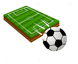 手绘世界杯足球场元素