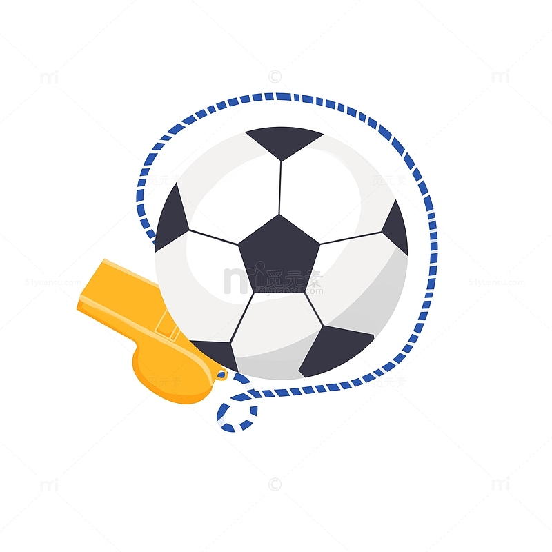 卡通世界杯足球装饰元素