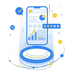 科技互联网手机信息统计表格箭头装饰