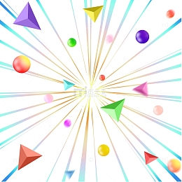 彩色渐变漂浮小元素