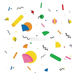 小清新孟菲斯几何风格元素装饰