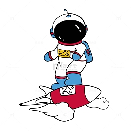 可爱卡通宇航飞行员