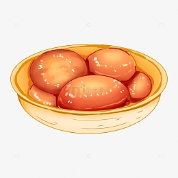 手绘特色美食糖油粑粑装饰元素