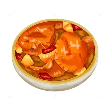 手绘螃蟹美食餐饮元素