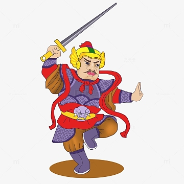 喜庆春节门神庄严