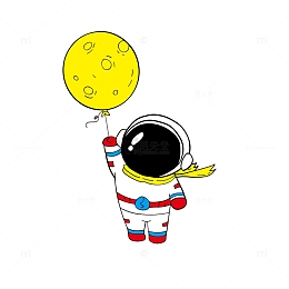星球宇航员手绘图