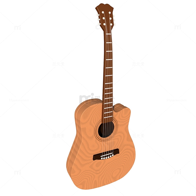C4D乐器吉他模型