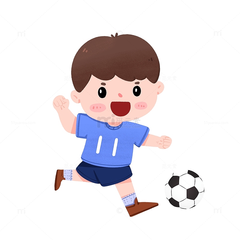 世界杯足球赛11号球服踢球男孩手绘