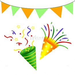 庆祝彩旗彩带装饰