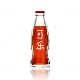 可乐透明杯子手绘元素png免抠素材