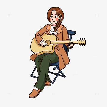 扁平卡通人物素材_扁平卡通人物图片元素-觅元素