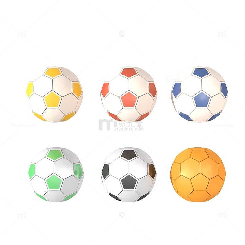 世界杯足球比赛质感3D立体元素