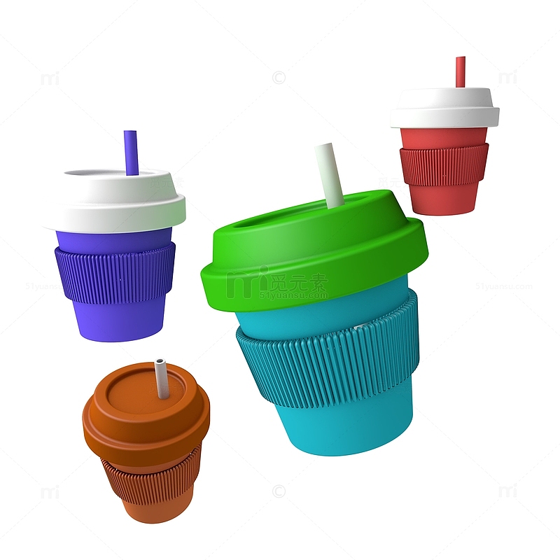 3D卡通奶茶杯包装冬至饮品奶茶