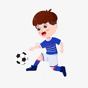 (2000x2000)png手绘卡通人物踢足球的儿童(2000x2000)png手绘足球运动