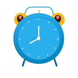 蓝色简洁小闹钟
