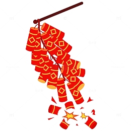 元旦春节新年矢量庆祝鞭炮下载