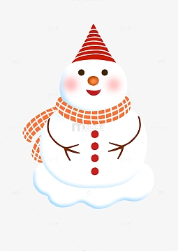 卡通雪人手绘