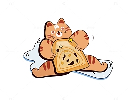 贪吃可爱小猫咪