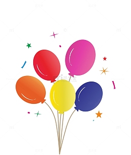 节日庆祝气球漂浮元素