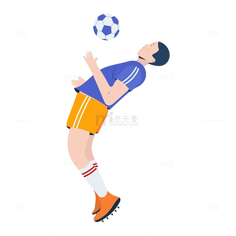 世界杯足球赛足球运动员人物插画