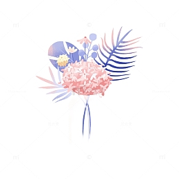 小清新粉色花组合
