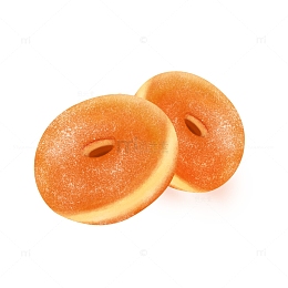 手绘甜甜圈面包