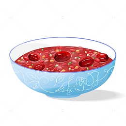 腊八节一碗浓情腊八粥手绘元素