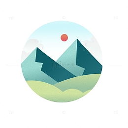 噪点风格风景