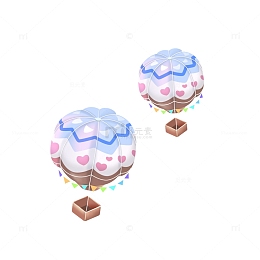 卡通趣味游戏热气球