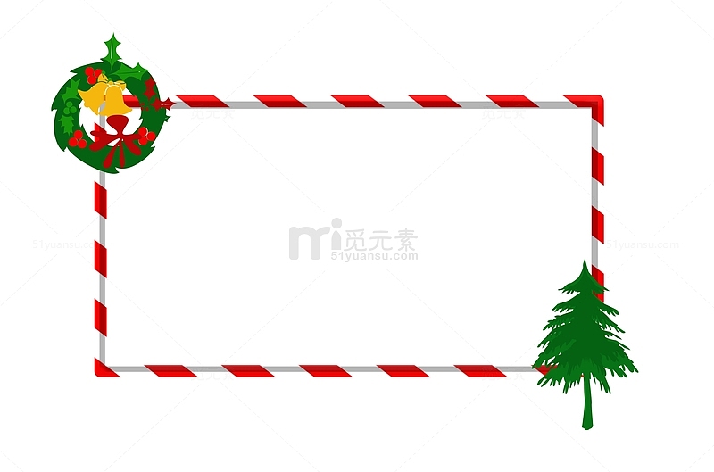 圣诞节边框圣诞树节日装饰边框