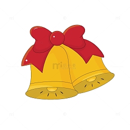 铃铛手绘节日喜气装饰品圣诞节春节装饰元素