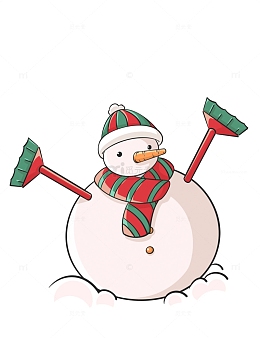 冬天节日氛围雪人