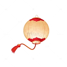 元宵节花灯灯笼手绘图