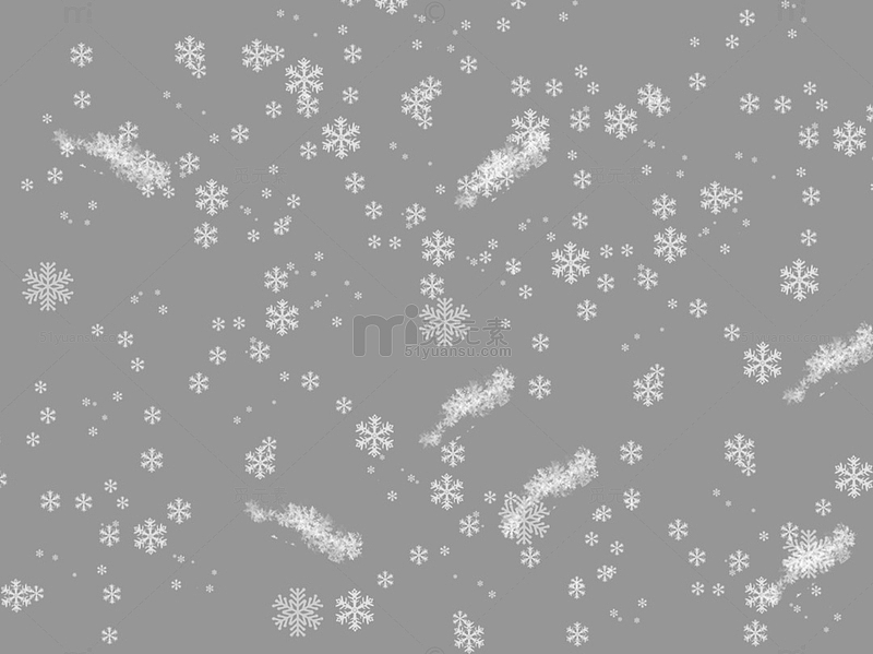 白色飘雪花手绘纷飞大雪下雪飘雪漂浮元素