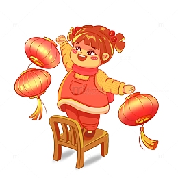 小年除夕腊月挂灯笼春节年俗