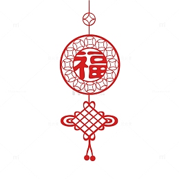 窗花中国结手绘