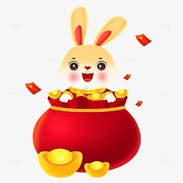 aipngpng卡通可爱中国风舞狮传统.aipngpng手绘兔子抱橘子插画海报.