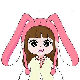 粉色卡通人物形象素材