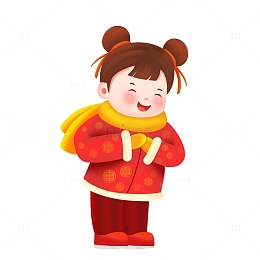 新年春节拜年作揖恭喜贺喜元素