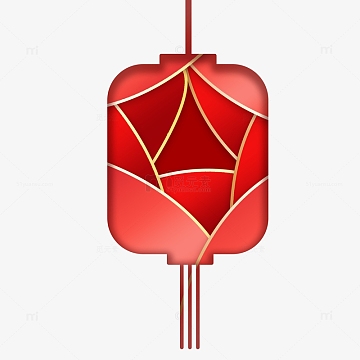 元宵节渐变花灯元素