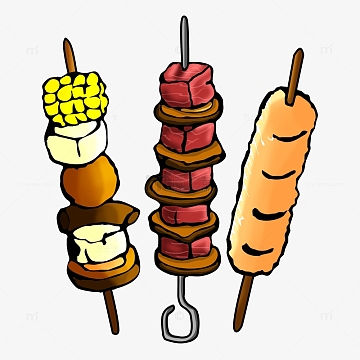 旅游野炊聚餐烧烤串